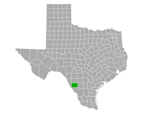 Mapa Mídia Publicidade Texas — Vetor de Stock