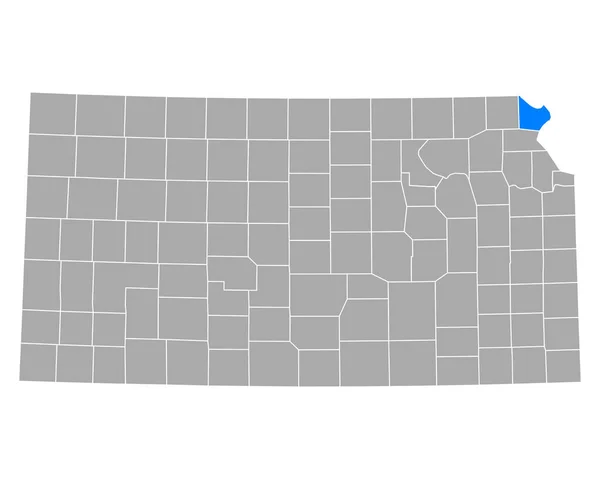 Mapa Doniphan Kansas — Vector de stock