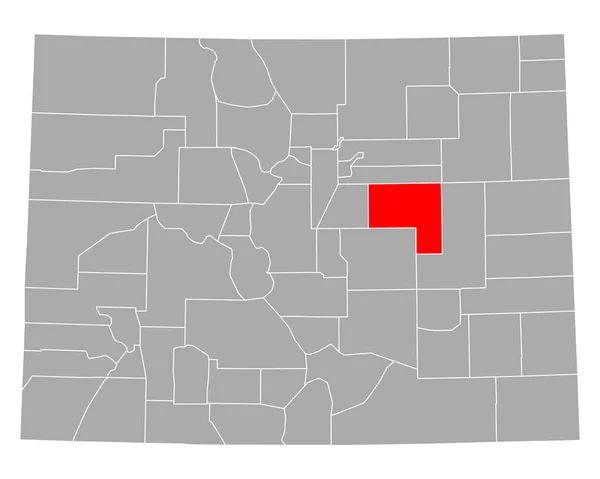 コロラド州のエルバート地図 — ストックベクタ