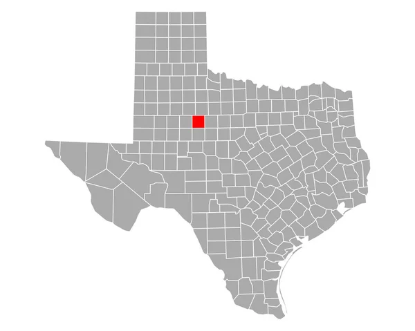 Kaart Van Fisher Texas — Stockvector