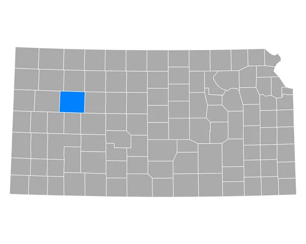 Mappa Gove Kansas — Vettoriale Stock