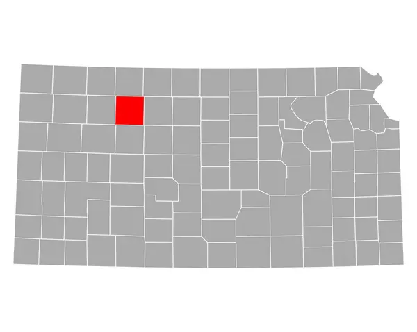 Kaart Van Graham Kansas — Stockvector