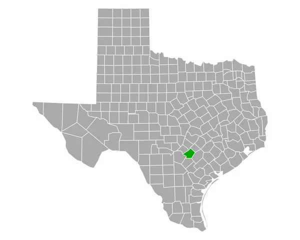 Mappa Guadalupe Texas — Vettoriale Stock