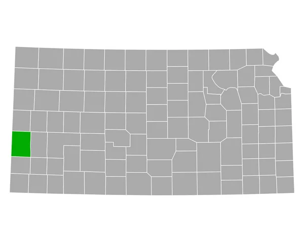 Mapa Festas Aniversário Kansas — Vetor de Stock