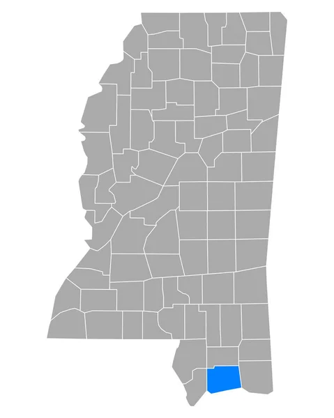 Mapa Cabeleireiros Mississippi — Vetor de Stock