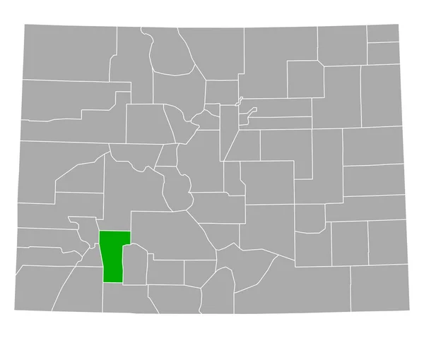 Mapa Hinsdale Colorado — Vector de stock