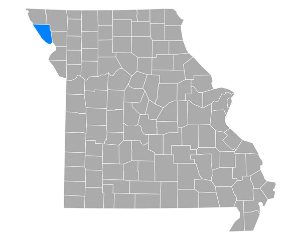 Kaart Van Holt Missouri — Stockvector