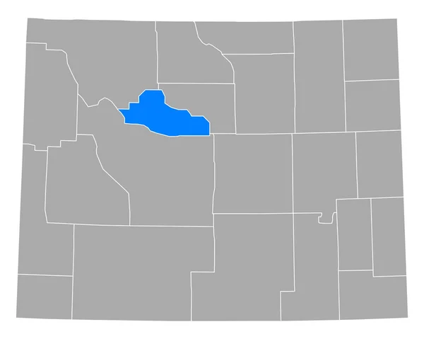 Karte Von Heißen Quellen Wyoming — Stockvektor