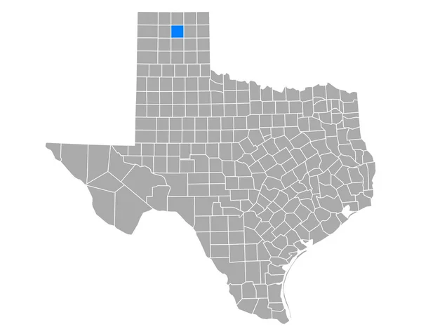 Mapa Hutchinsonu Texasu — Stockový vektor
