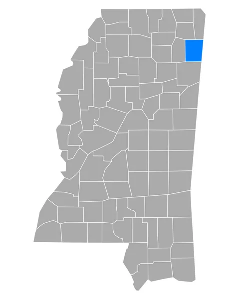 Mapa Itawamby Mississippi — Wektor stockowy