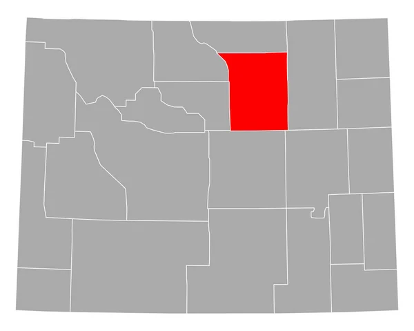 Mapa Johnsona Wyomingu — Stockový vektor