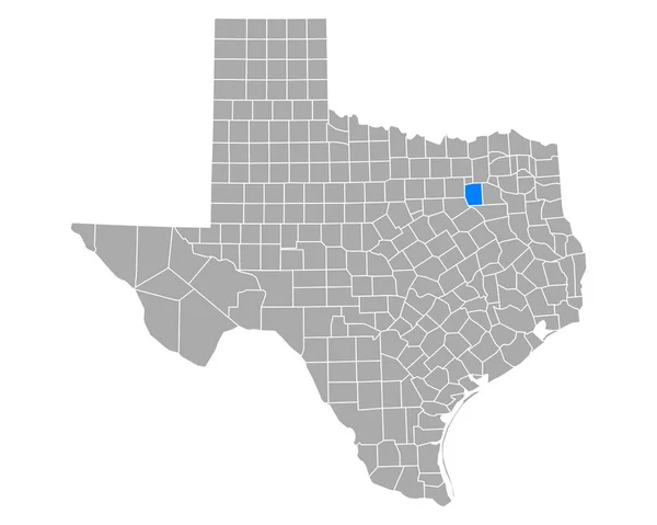 Mapa Kaufman Texas —  Vetores de Stock