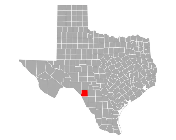 Karta Över Kinney Texas — Stock vektor