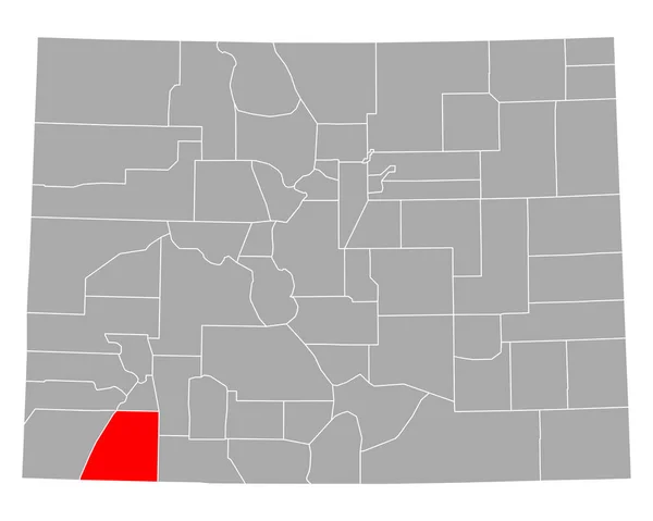 コロラド州のラプラタ地図 — ストックベクタ