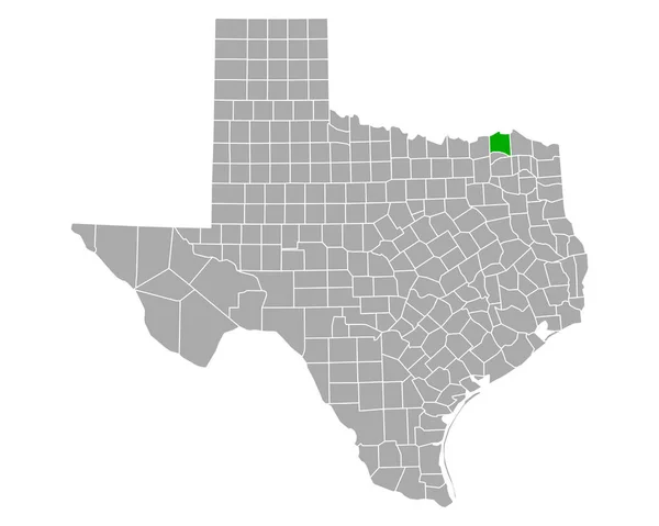 Kaart Van Lamar Texas — Stockvector