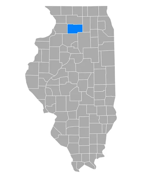 Mapa Lee Illinois — Wektor stockowy