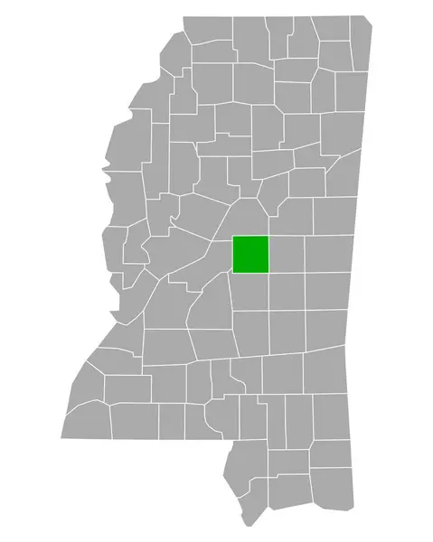 Kaart Van Lekkage Mississippi — Stockvector