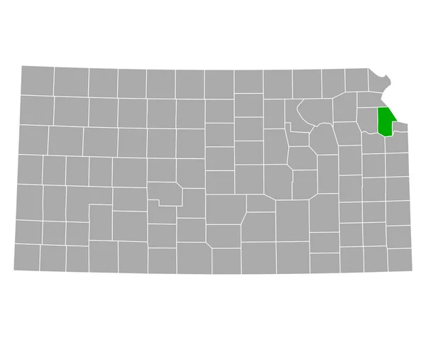 Karte Von Leavenworth Kansas — Stockvektor