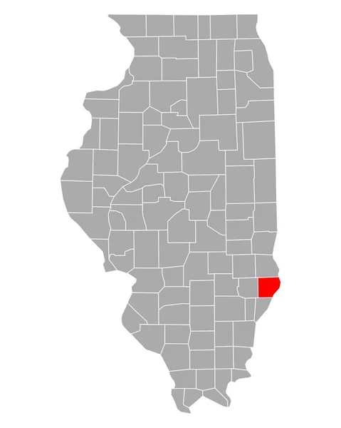 Carte Lawrence Illinois — Image vectorielle