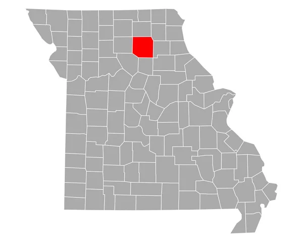 ミズーリ州のマコン州地図 — ストックベクタ