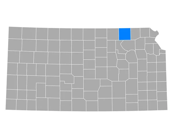 Mapa Cabinas Internet Kansas — Vetor de Stock