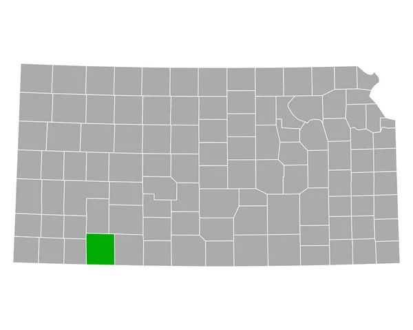 Mapa Mangueiras Kansas — Vetor de Stock