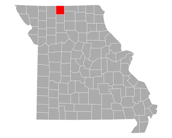 Mappa Mercer Missouri — Vettoriale Stock