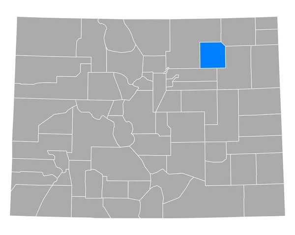 Mapa Morgana Kolorado — Wektor stockowy