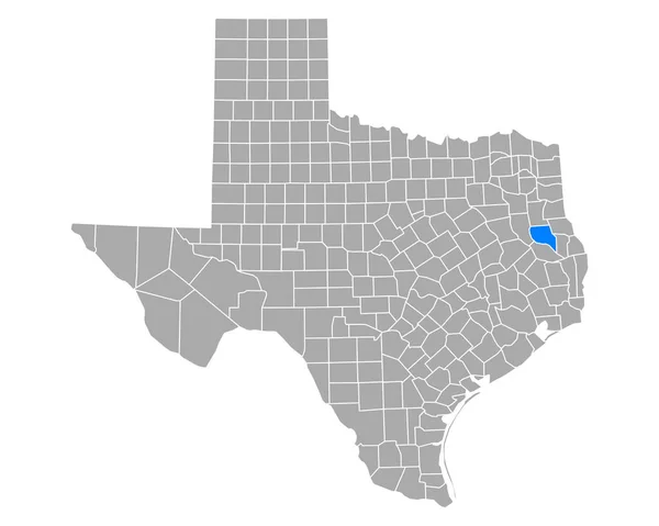 Karte Von Nacogdoches Texas — Stockvektor