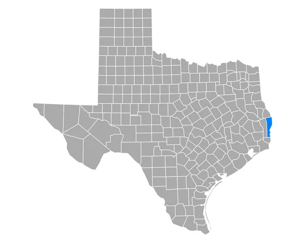 Map Newton Texas — Stock Vector