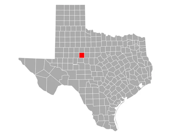 Mappa Nolan Texas — Vettoriale Stock