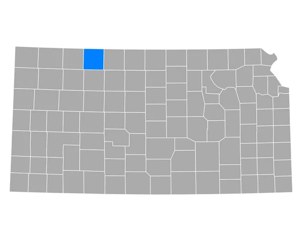 Mapa Portas Automáticas Kansas — Vetor de Stock