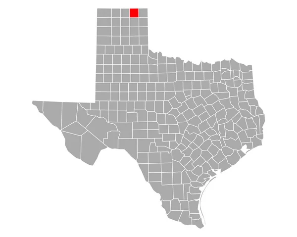 Mapa Ochiltree Texasu — Stockový vektor