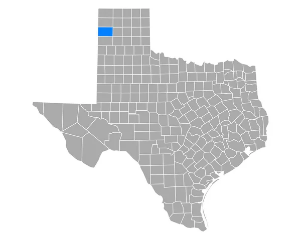 Mapa Oldham Texas — Vetor de Stock