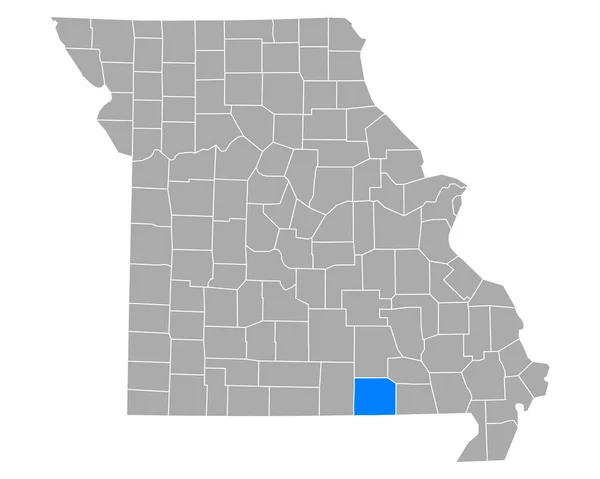 Karte Von Oregon Missouri — Stockvektor