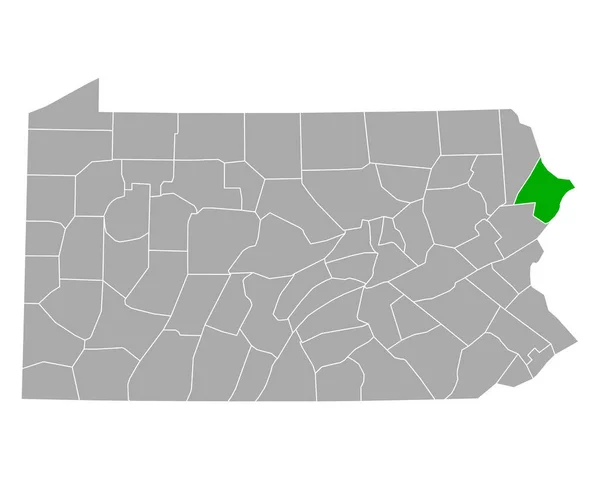 Karta Över Gädda Pennsylvania — Stock vektor