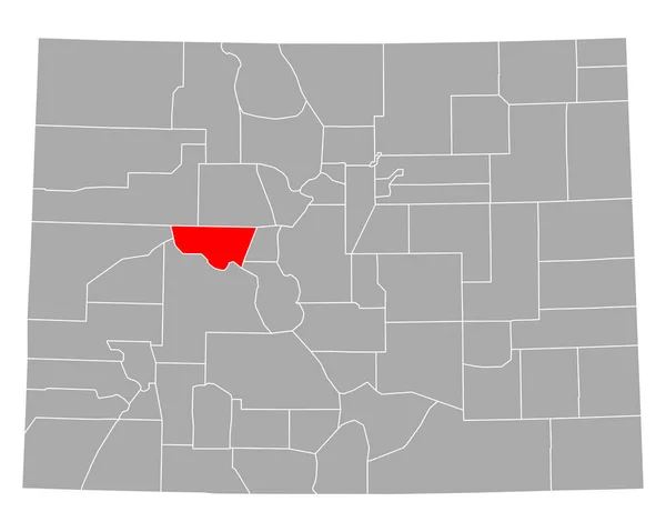 Mapa Pitkin Colorado — Vector de stock
