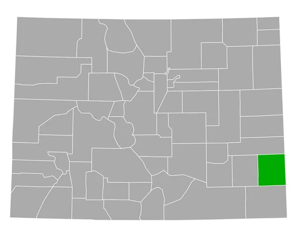 Karte Von Prowers Colorado — Stockvektor