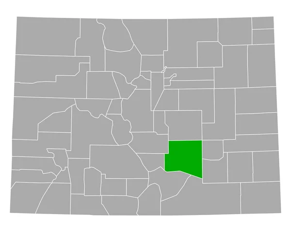 Mapa Pueblo Colorado — Archivo Imágenes Vectoriales