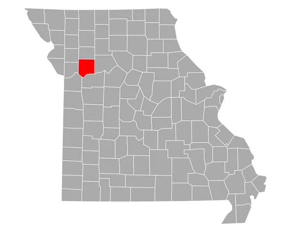 Missouri Deki Ray Haritası — Stok Vektör