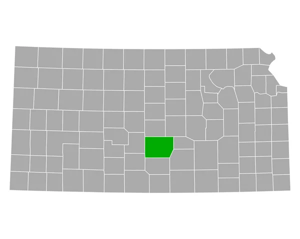 Mapa Reno Kansas — Vetor de Stock