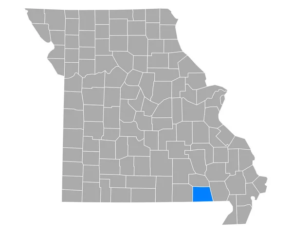 Mapa Ripley Missouri —  Vetores de Stock