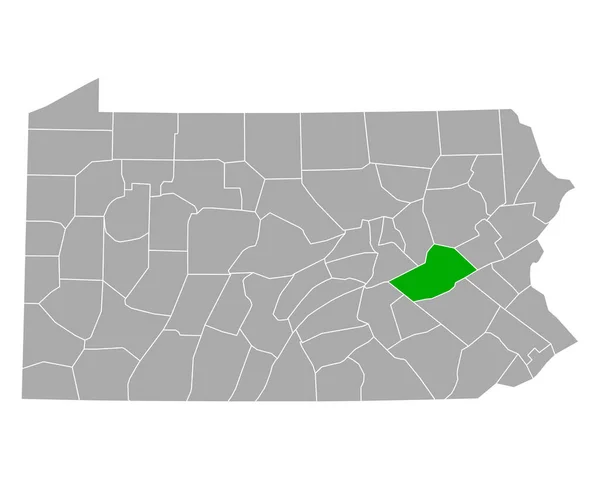 Mappa Schuylkill Pennsylvania — Vettoriale Stock