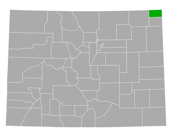 Map Sedgwick Colorado — Stock Vector