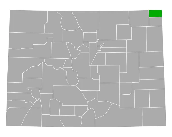 Mapa Sedgwick Kolorado — Wektor stockowy