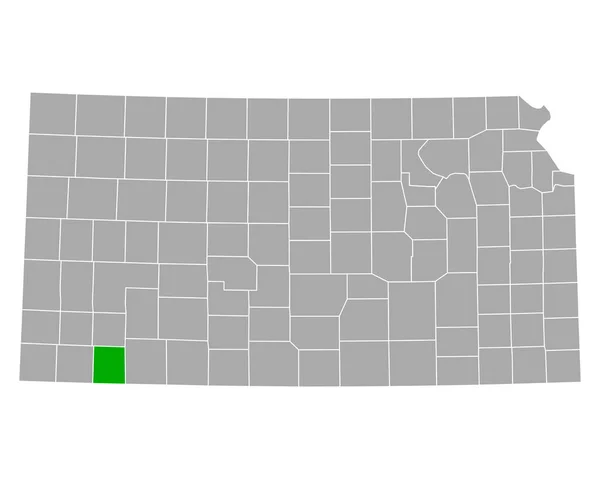 Kaart Van Seward Kansas — Stockvector