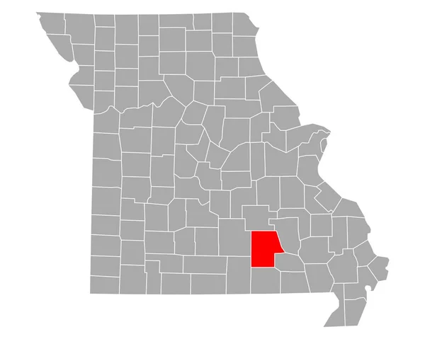 ミズーリ州のシャノン地図 — ストックベクタ