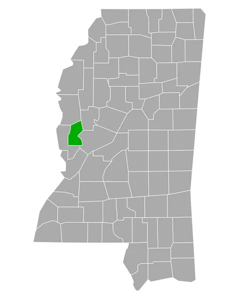 Mapa Afiadoras Mississippi — Vetor de Stock