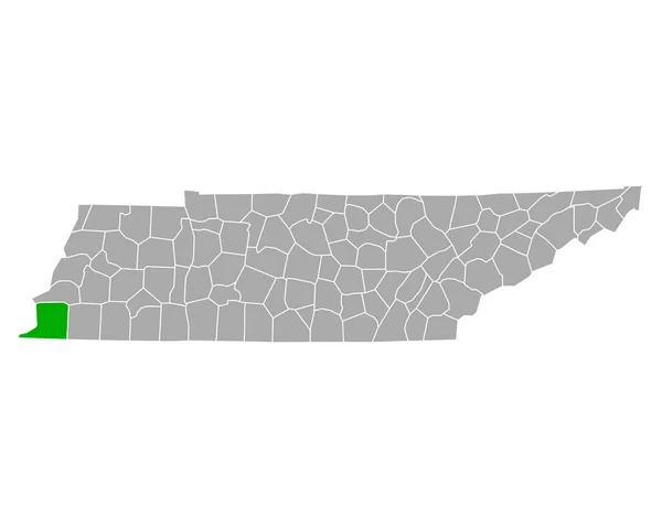 Mapa Estações Serviço Tennessee —  Vetores de Stock