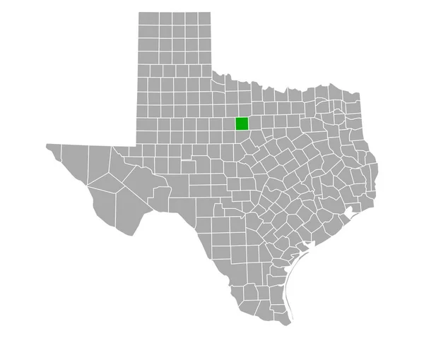 Karte Von Stephens Texas — Stockvektor